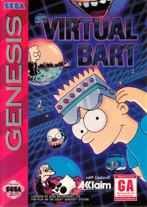 Virtual Bart box art for Sega Mega Drive